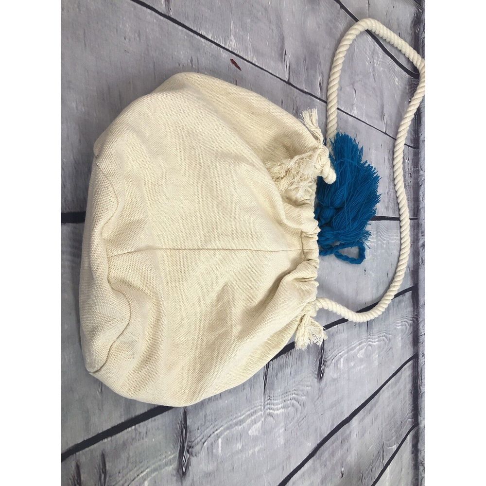 handmade embroidered jute sachel cross body shoulder bag floral‎ - Picture 3 of 7